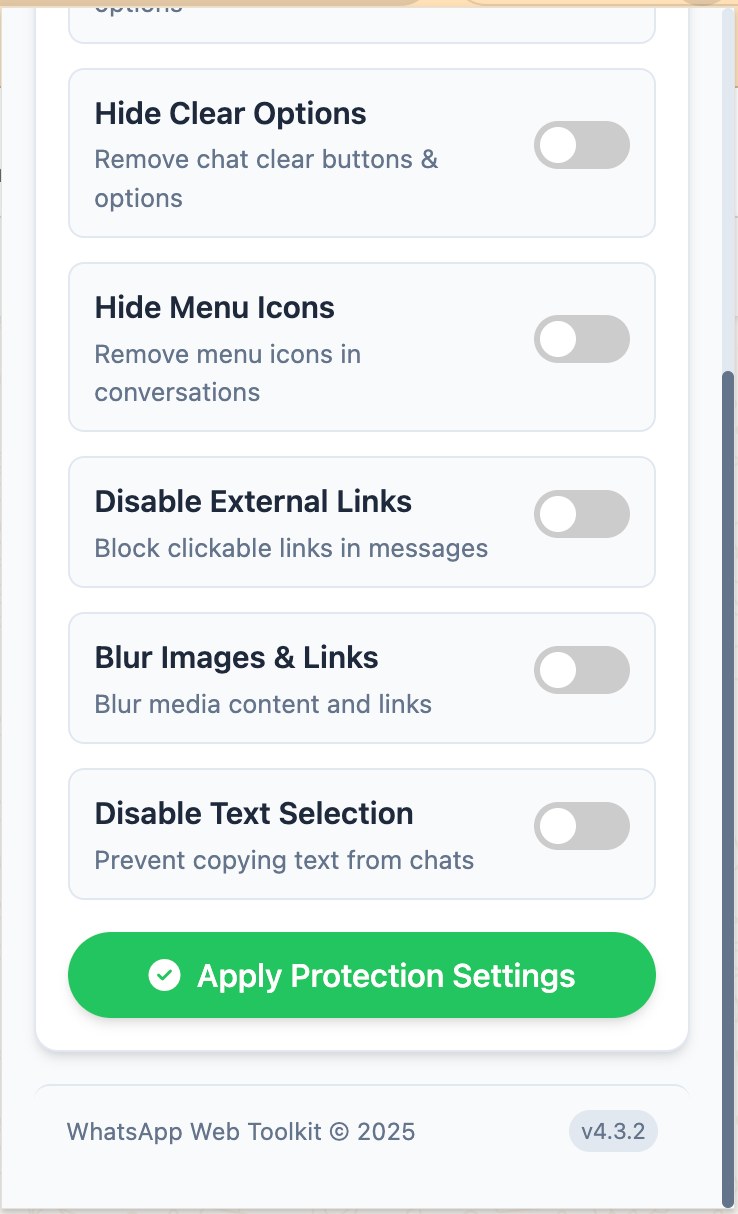 Protection Toggles